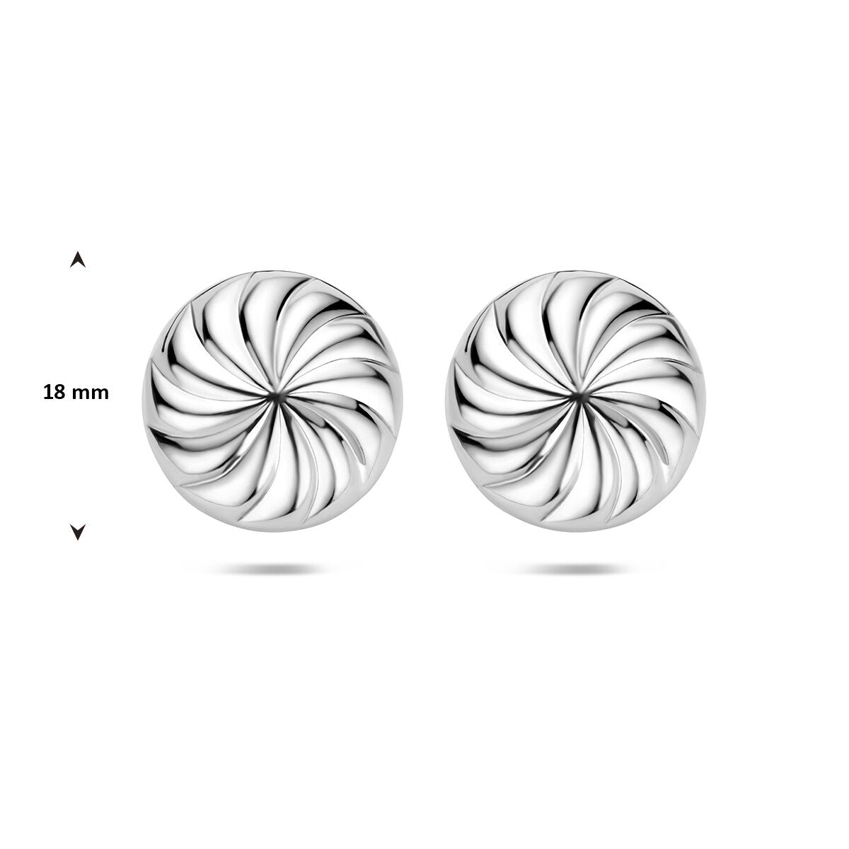 Fantasy Collection Oorbellen knoop 18 mm zilver