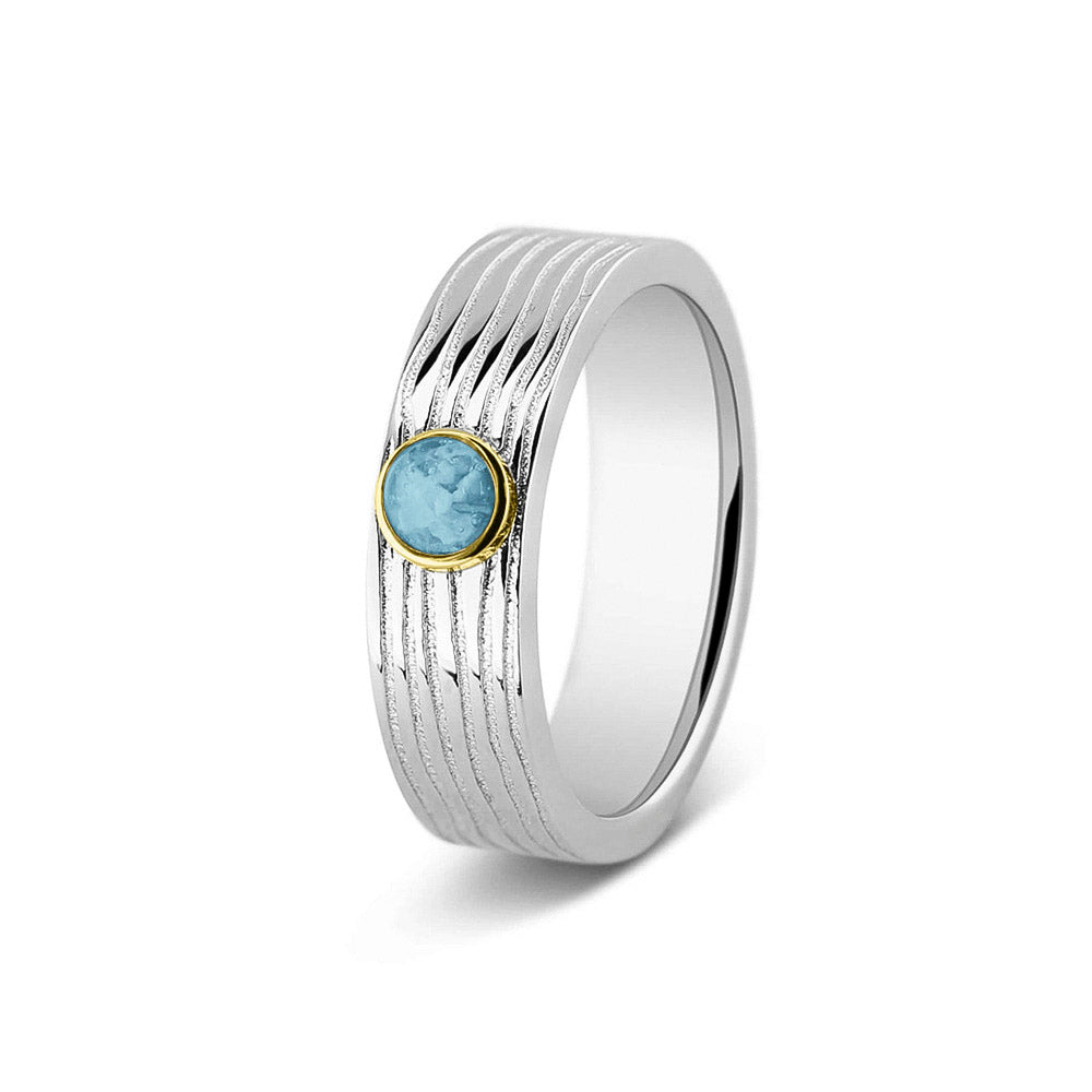 See You Horizontal Wrinkle Ring 75 mm zilver zwart - 224SY-EU47