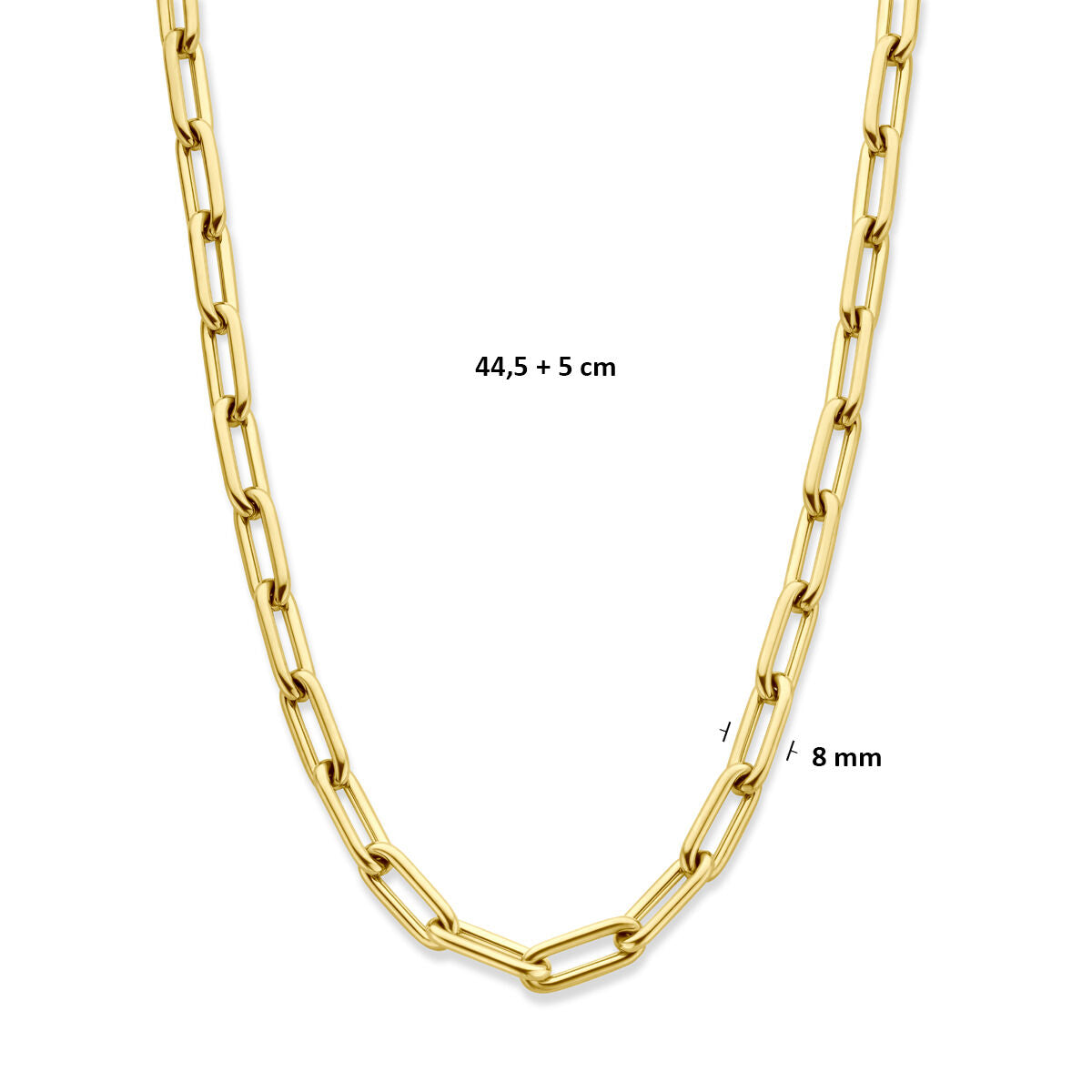 Fantasy Collection Collier ion plating 8 mm 44,5 + 5 cm edelstaal