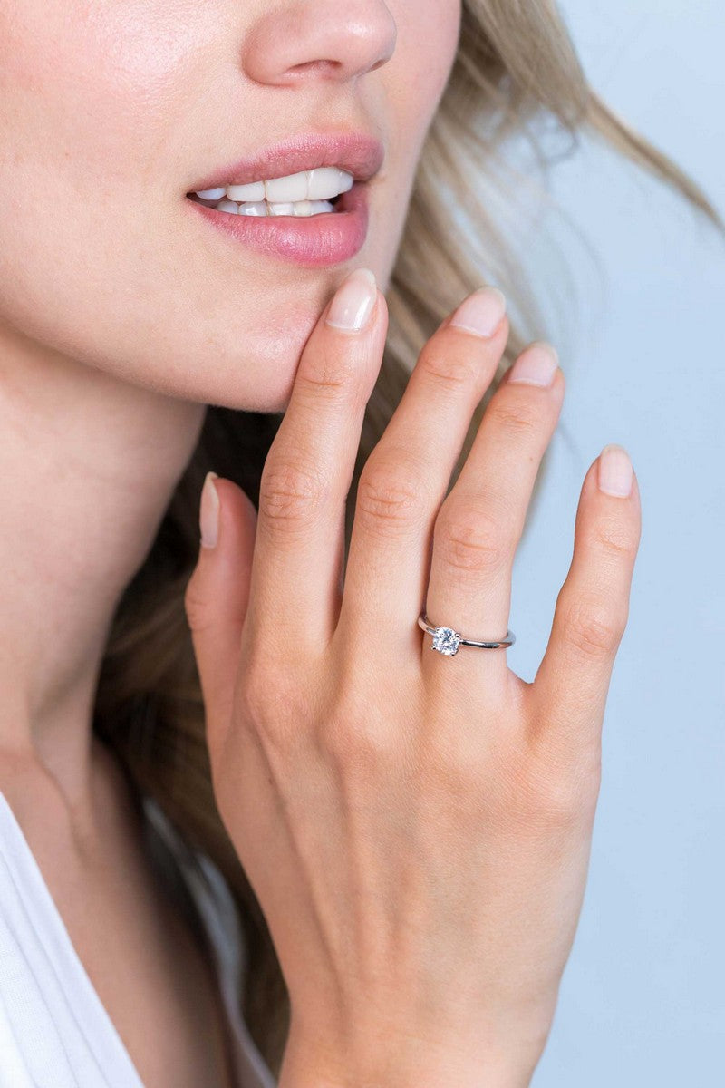 Zinzi zilveren aanschuifring rond wit ZIR1300 - PansiteNederland.nl