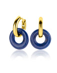 ZINZI oorbedels rond met lapis lazuli edelsteen ZICH2274L 12mm (zonder oorringen) - PansiteNederland.nl