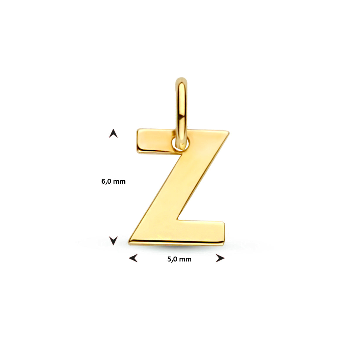 Hanger letter Z 9K geelgoud #Letter_Z