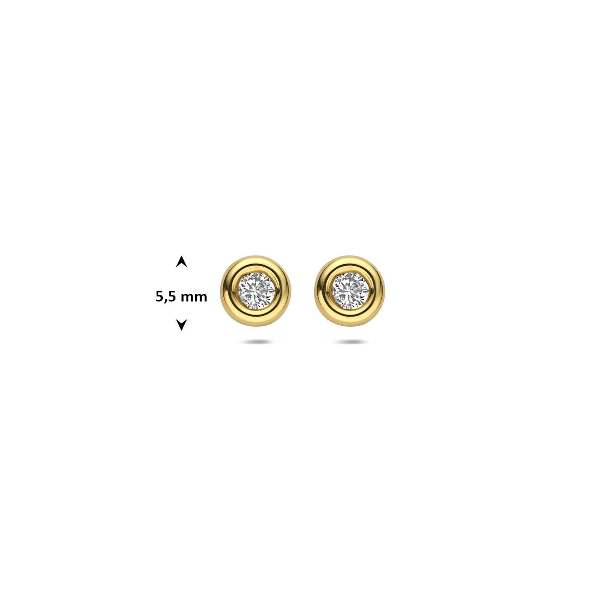 Oorknoppen lab grown diamant f vs 14K geelgoud – 4036206