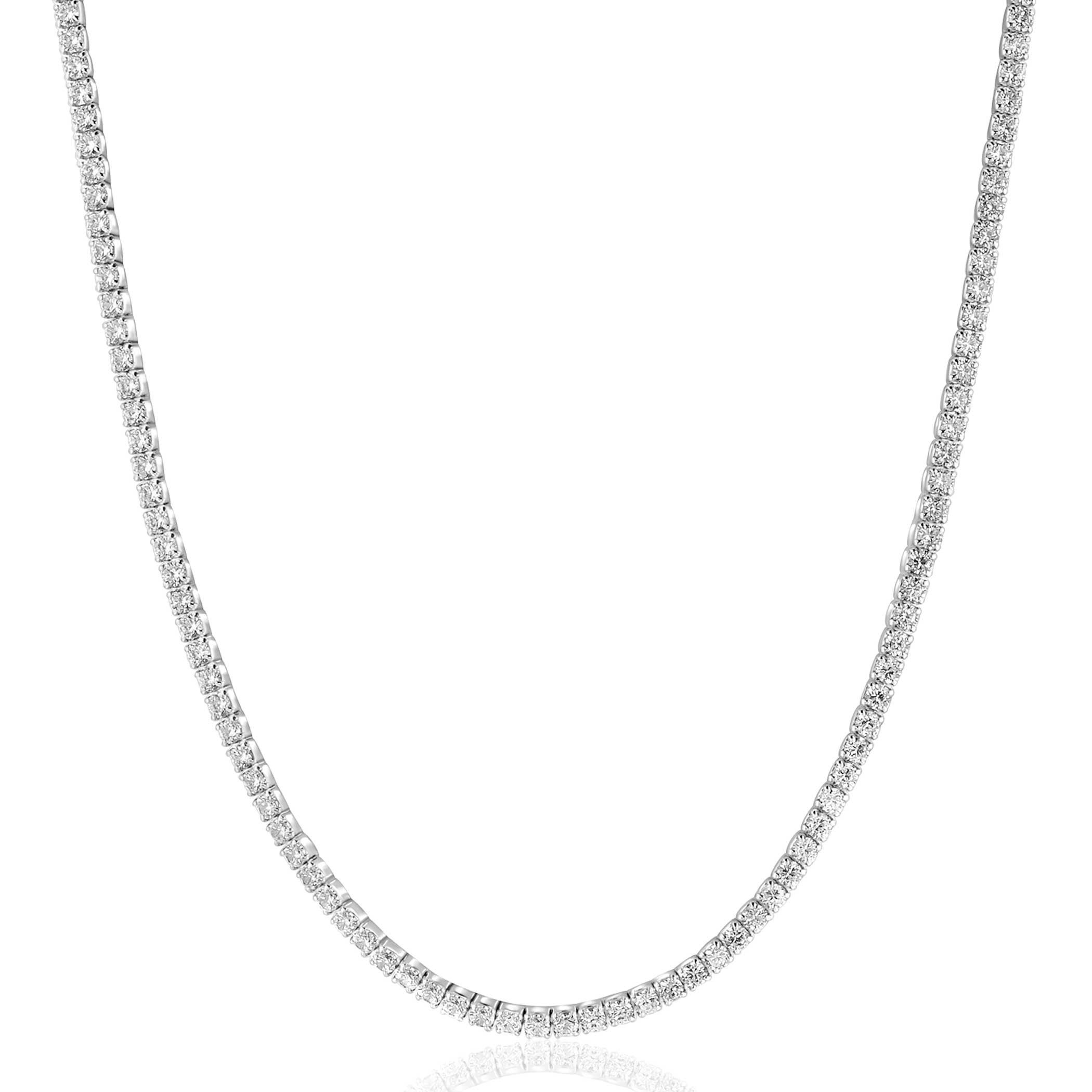 ZINZI Zilveren Tennis Ketting met Witte Zirkonia ZIC2795