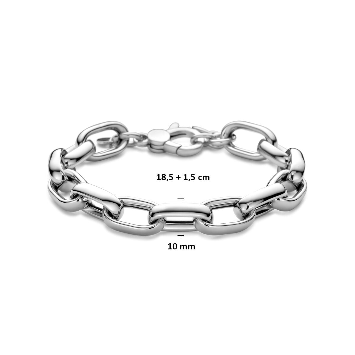 Fantasy Collection Armband 10 mm 18,5 + 1,5 cm zilver