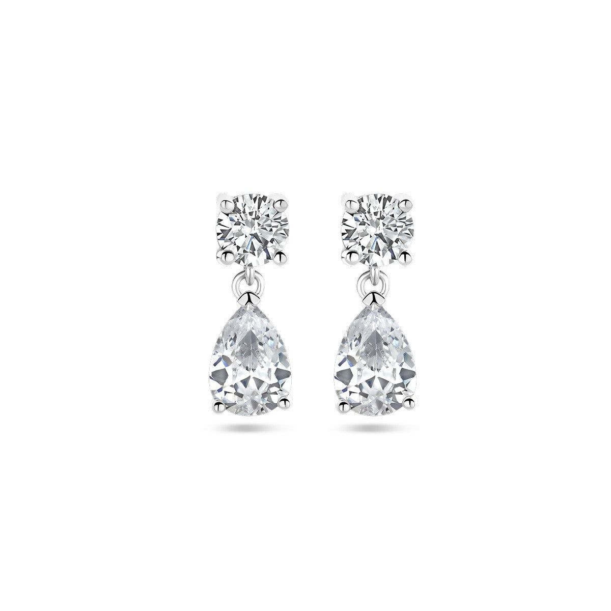 Fantasy Collection Hangende oorbellen zirkonia zilver