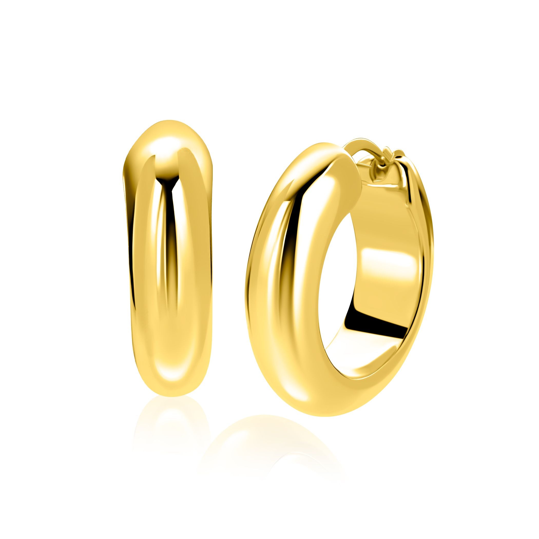 ZINZI Verguld Zilveren Oorbellen 28mm - ZIO2749G