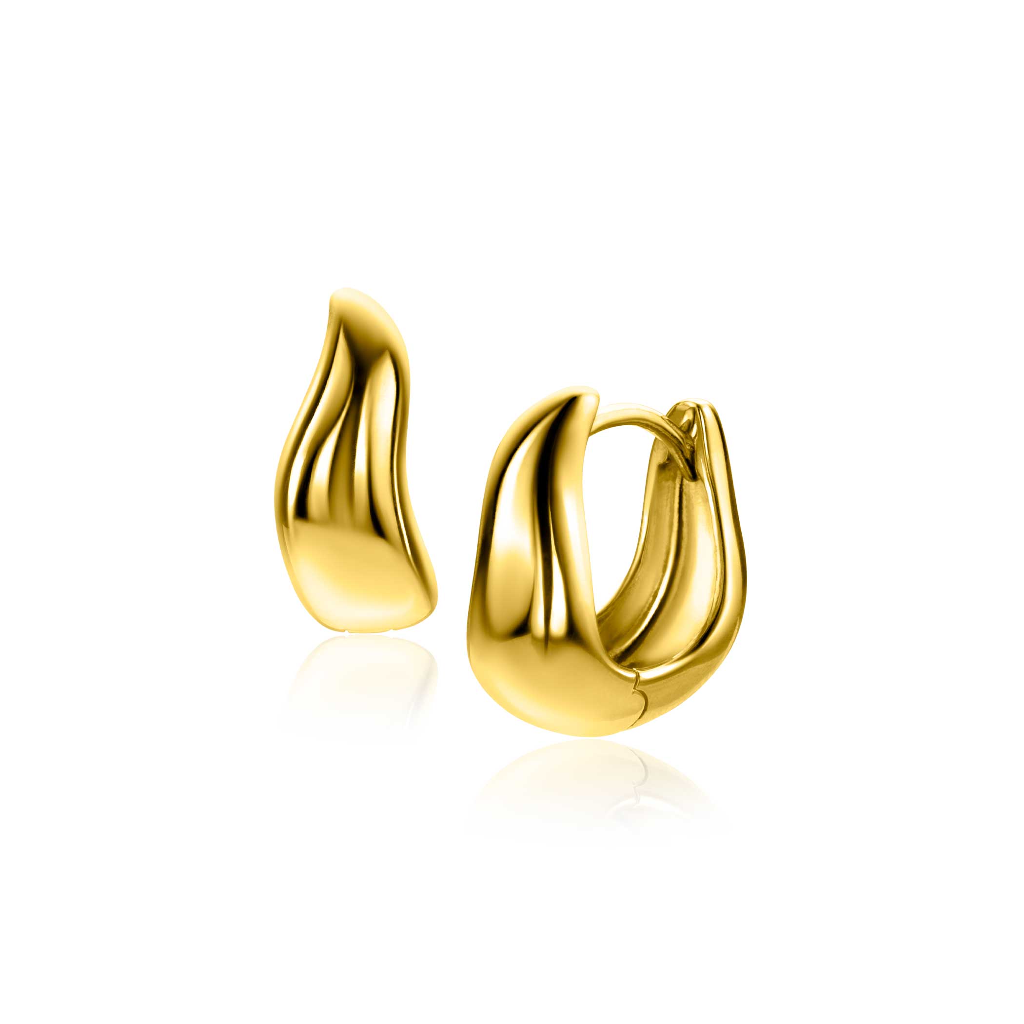 ZINZI Verguld Zilveren Oorbellen 15mm - ZIO2609G