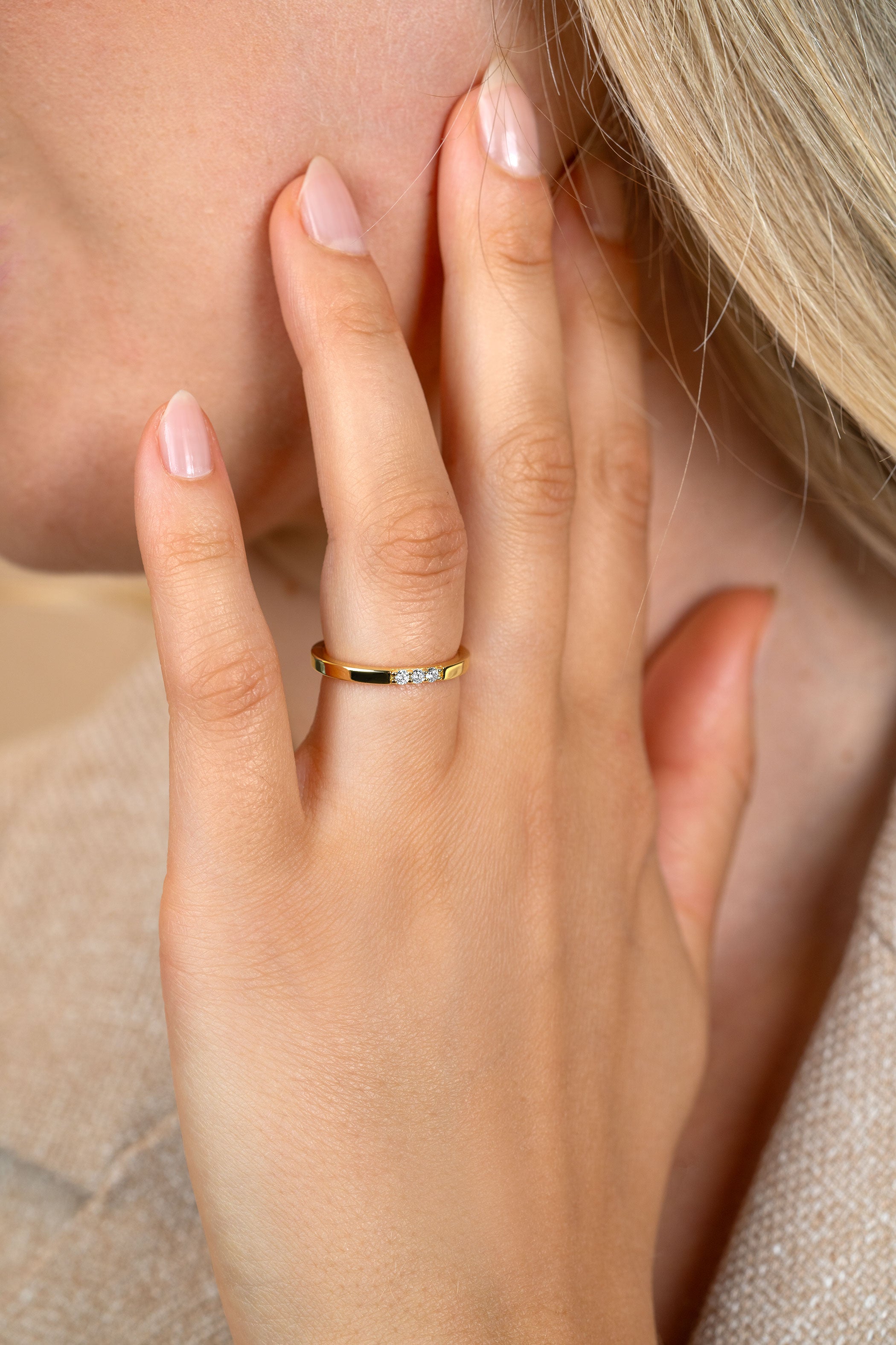 ZINZI Verguld Zilveren Ring met Witte Zirkonia ZIR2130Y