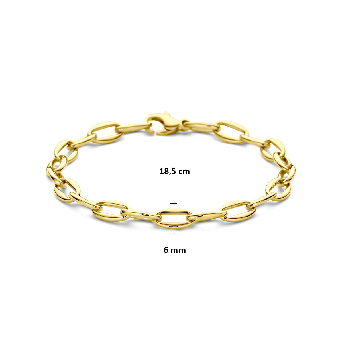 Fantasy Collection Armband 6 mm 18,5 cm 14K geelgoud