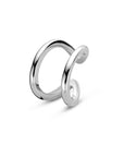Zilveren gerhodineerde ear cuff 12 mm - 1342151
