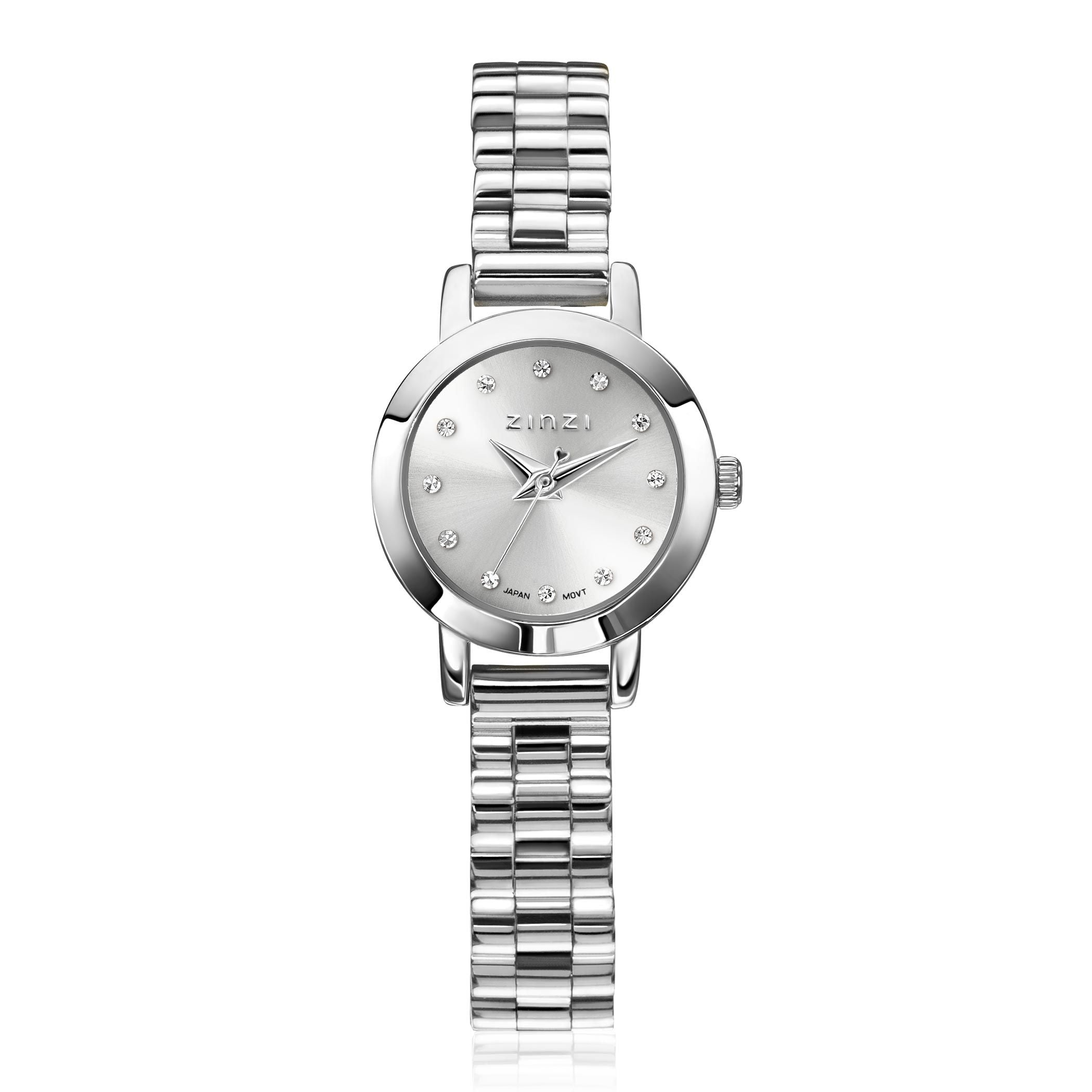 ZINZI Horloge met Witte Zirkonia 20mm - ZIW3102