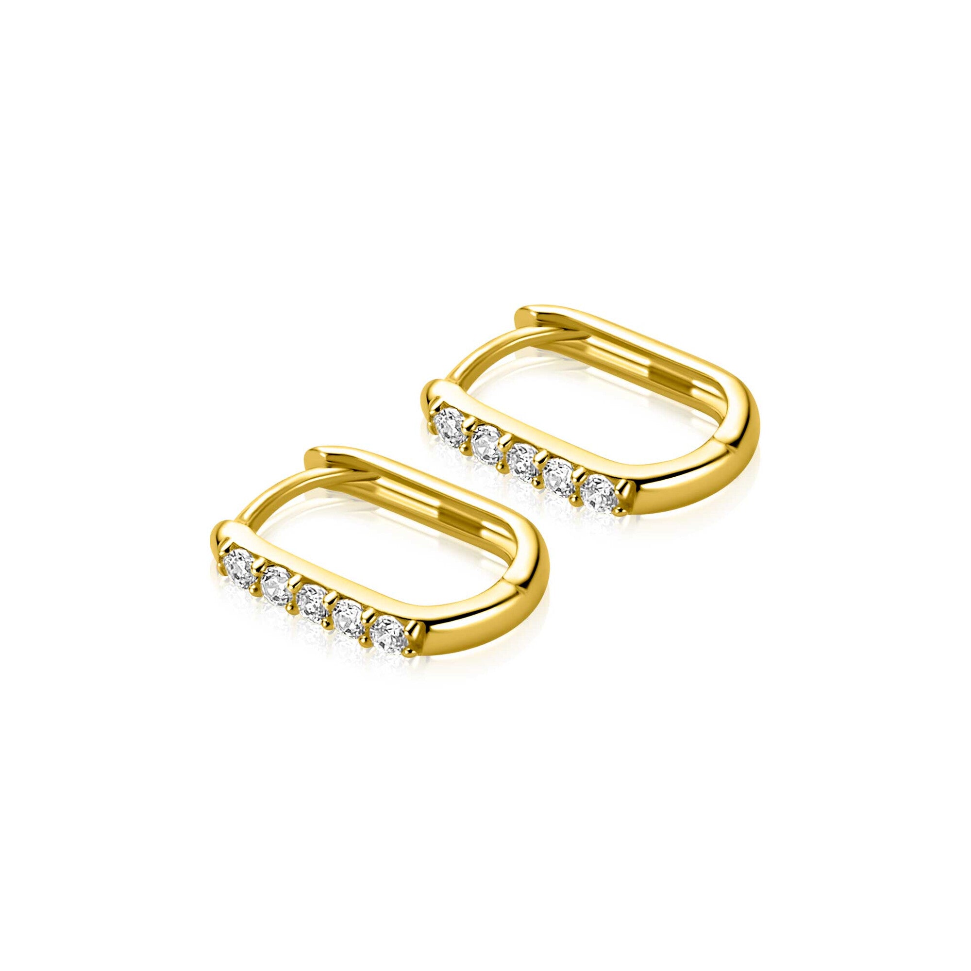 ZINZI 14K Gouden Oorbellen ZGO564 wit
