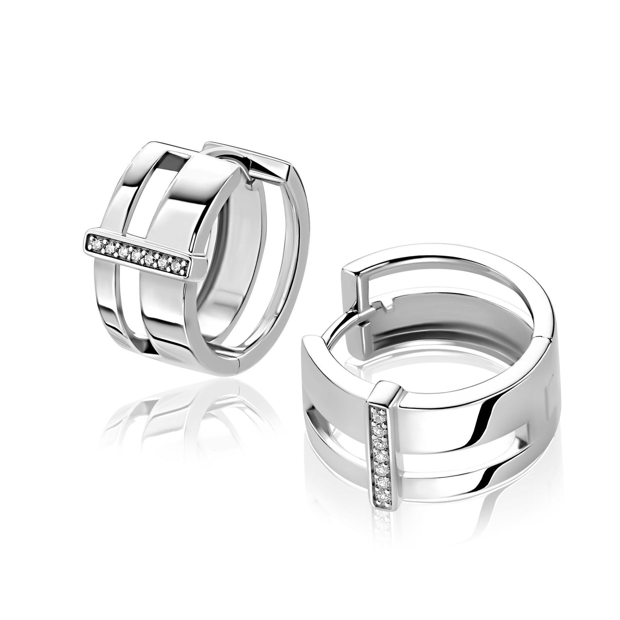 ZINZI zilveren oorringen met luxe scharniersluiting 17mm ZIO2728 - PansiteNederland.nl