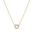 14K geelgoud collier zirkonia 0,8 mm 40 + 4 cm 4018341