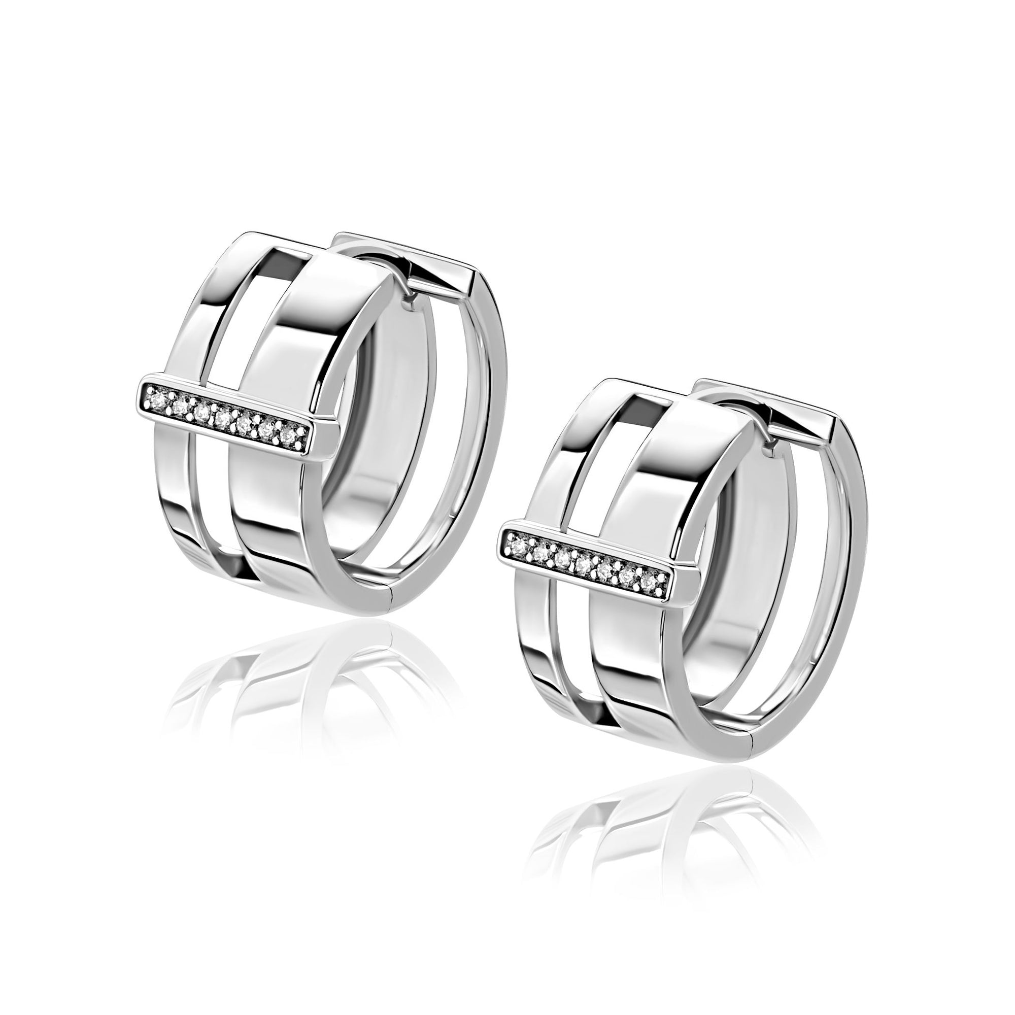 ZINZI zilveren oorringen met luxe scharniersluiting 17mm ZIO2728 - PansiteNederland.nl