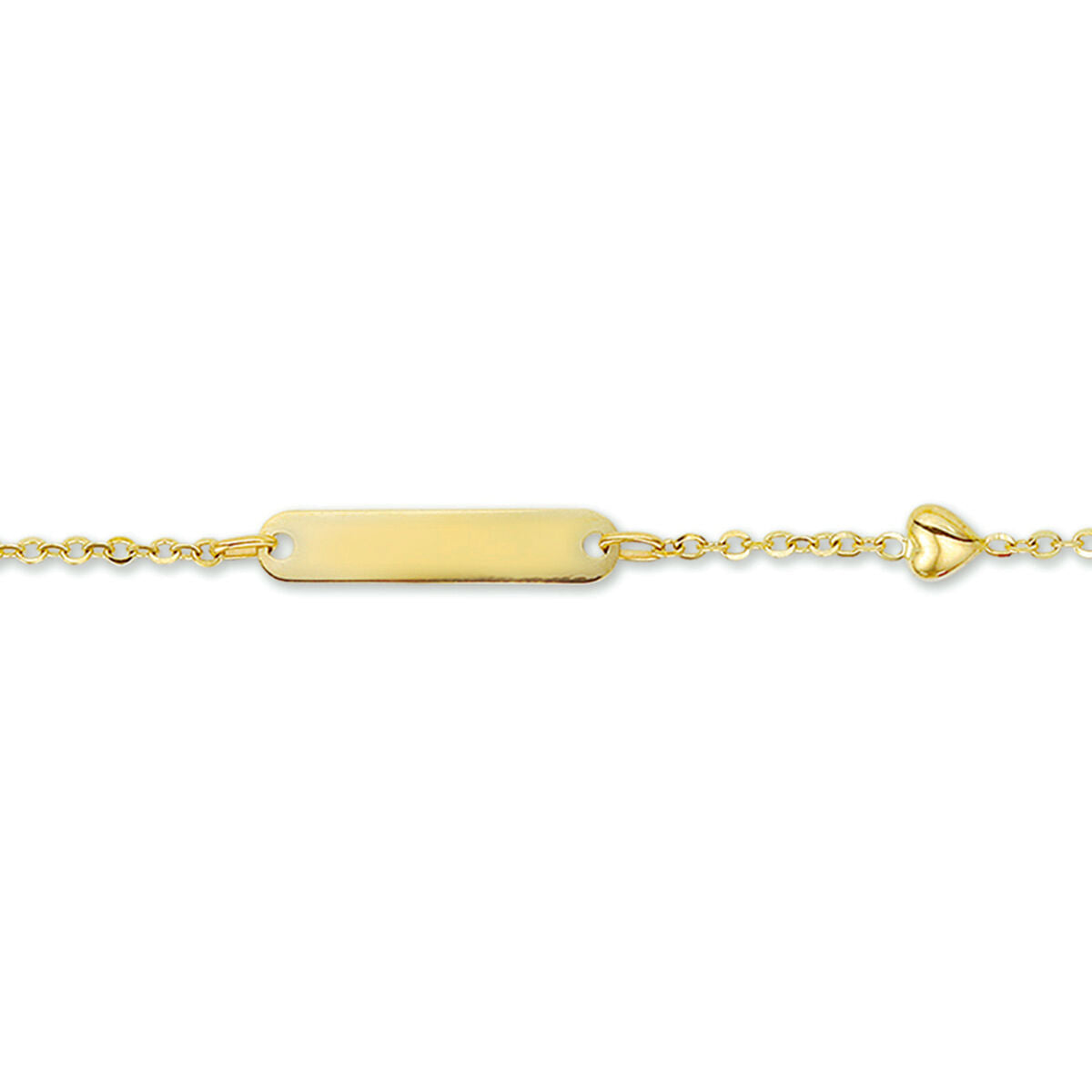 Fantasy Collection Graveerarmband hart plaat 4,0 mm 11 - 13 cm 14K geelgoud