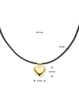 zilver verguld (met rubber/nylon/etc.) collier hart 38 + 6 cm 3 micron 2600125 - PansiteNederland.nl