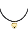 zilver verguld (met rubber/nylon/etc.) collier hart 38 + 6 cm 3 micron 2600126 - PansiteNederland.nl