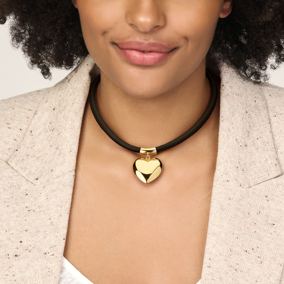 Fantasy Collection Collier hart 38 + 6 cm 3 micron zilver verguld