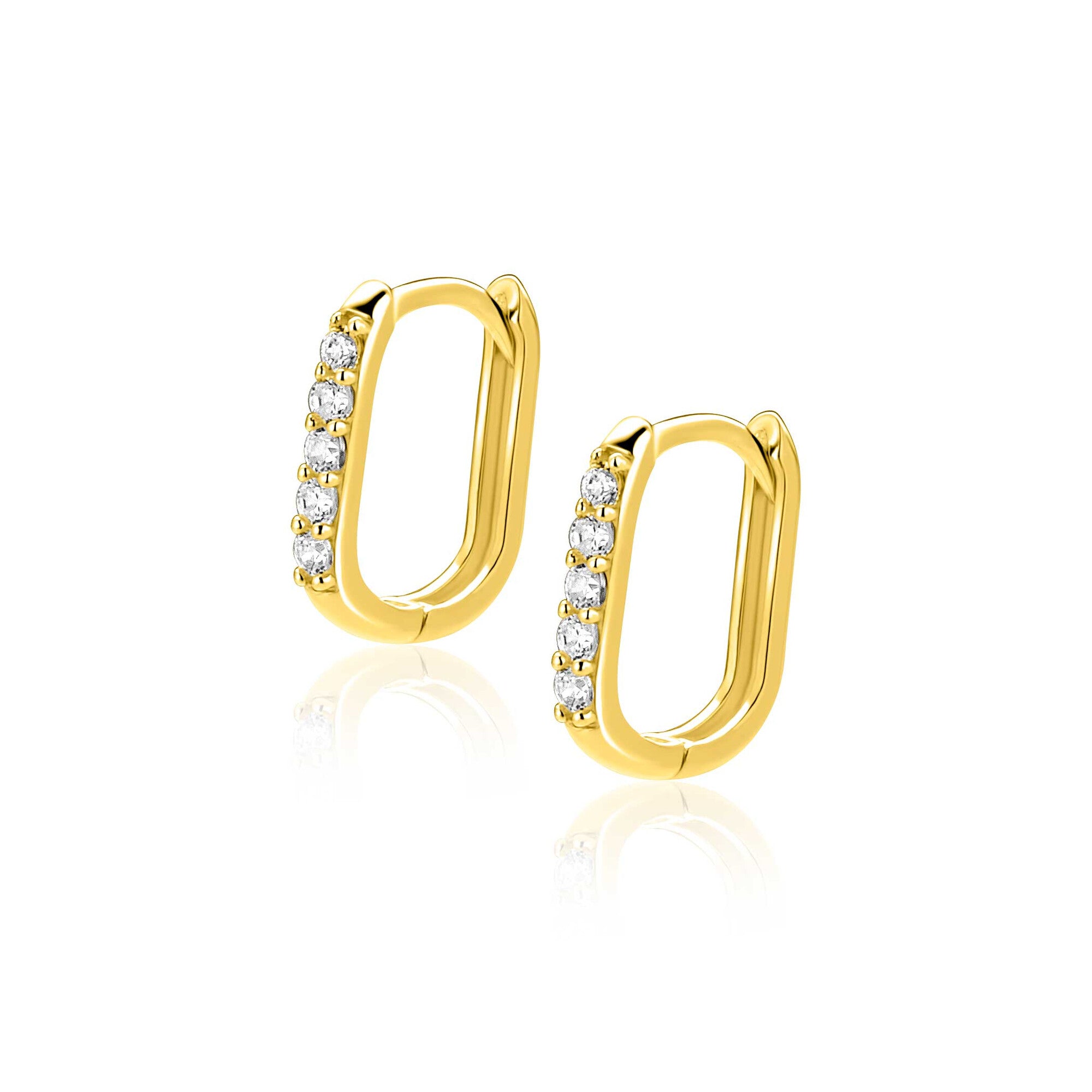 ZINZI 14K Gouden Oorbellen ZGO564 wit