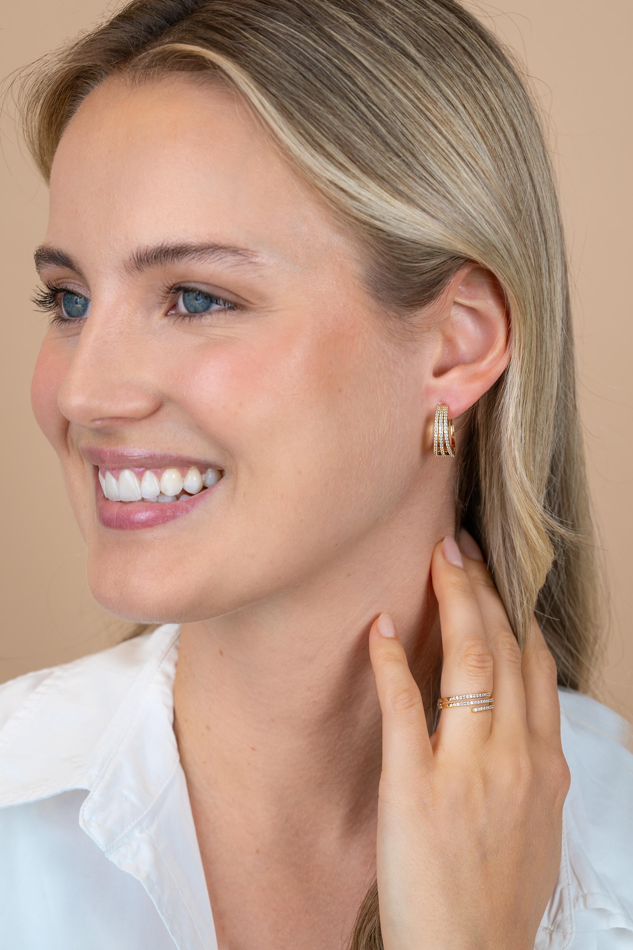 ZINZI Verguld Zilveren Ring met Witte Zirkonia ZIR2727Y