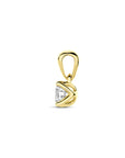 14K geelgouden hanger lab grown diamant 0.25ct h si 9,5 mm - 4033685 - PansiteNederland.nl