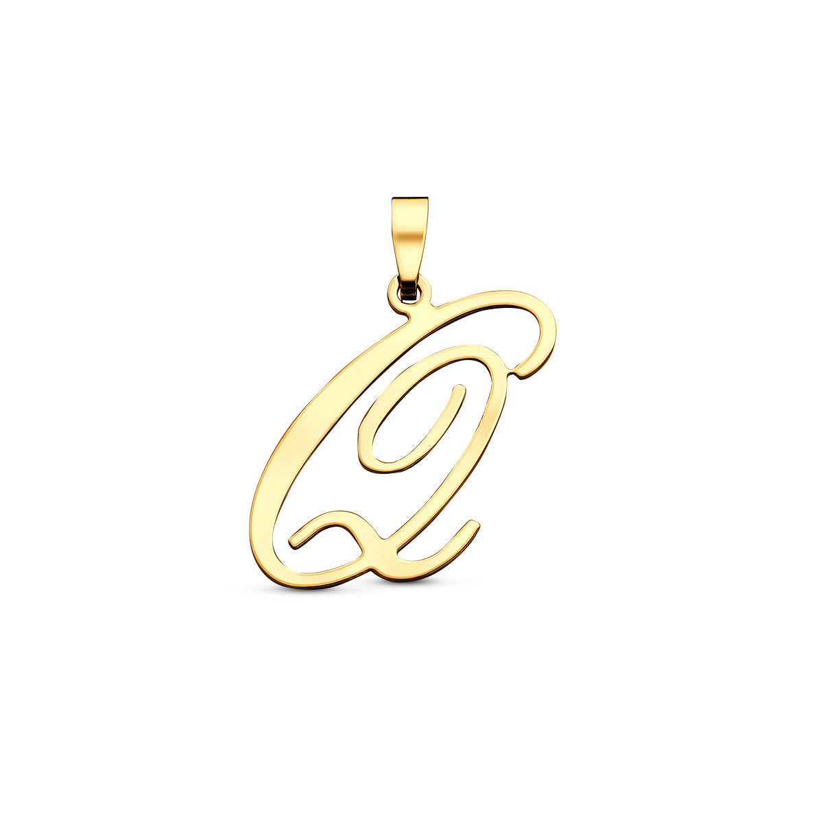 Hanger sierletter Q 25 mm 14K geelgoud #Letter_Q
