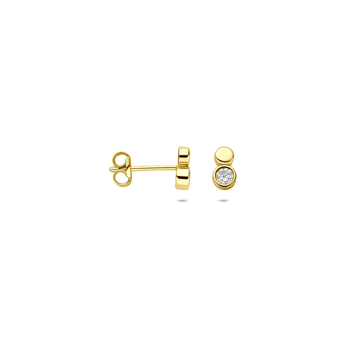 Fantasy Collection Oorbellen zirkonia 6,5 mm 9K geelgoud