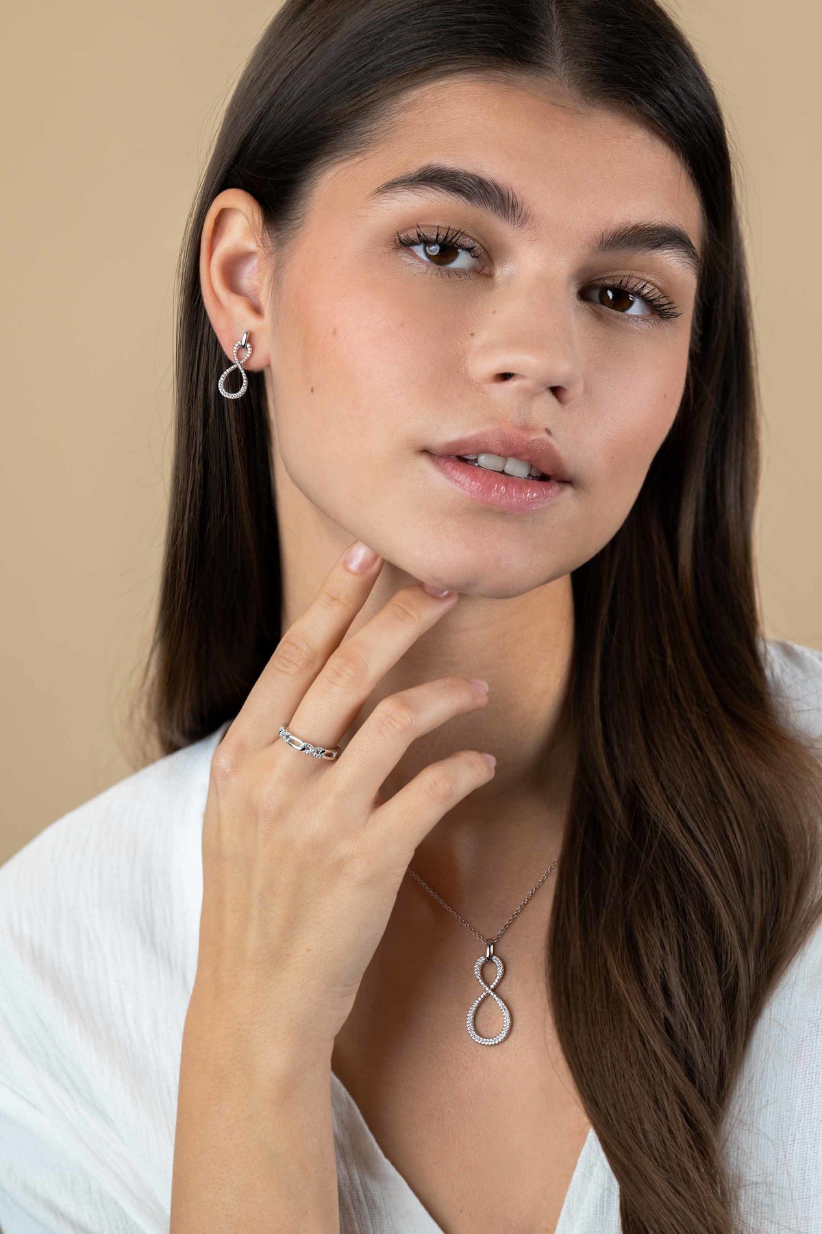 ZINZI Zilveren Ring met Witte Zirkonia ZIR2570