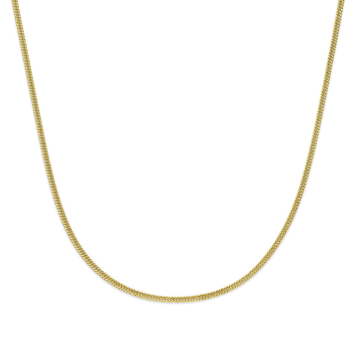 Fantasy Collection Collier massief 3 mm 45 cm Silgold (geel met zilverkern)