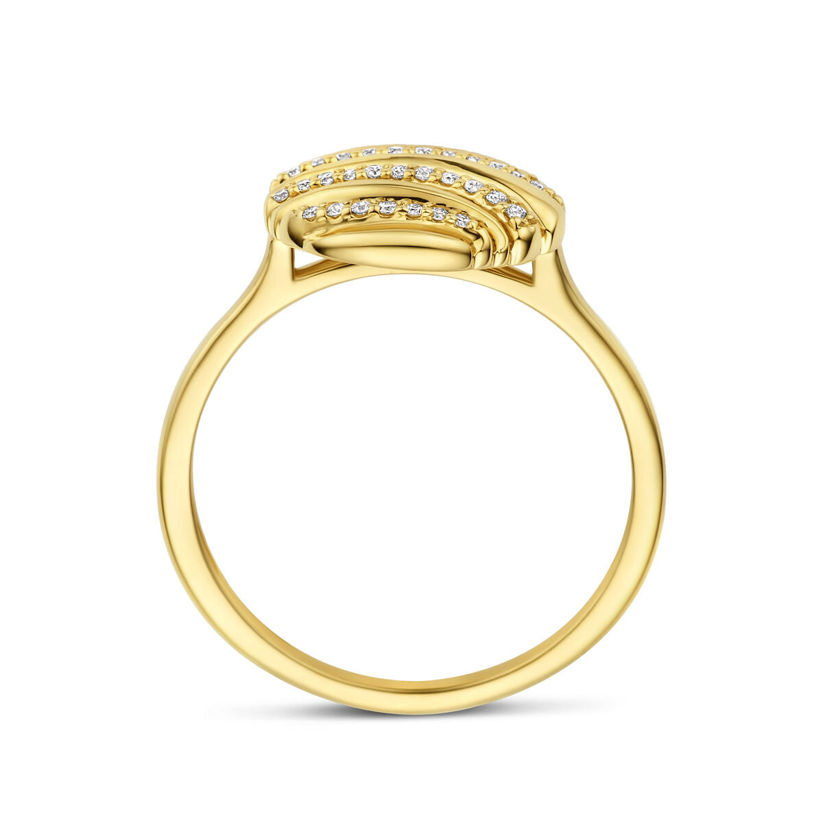 Ring diamant 0.09ct h si 14K geelgoud