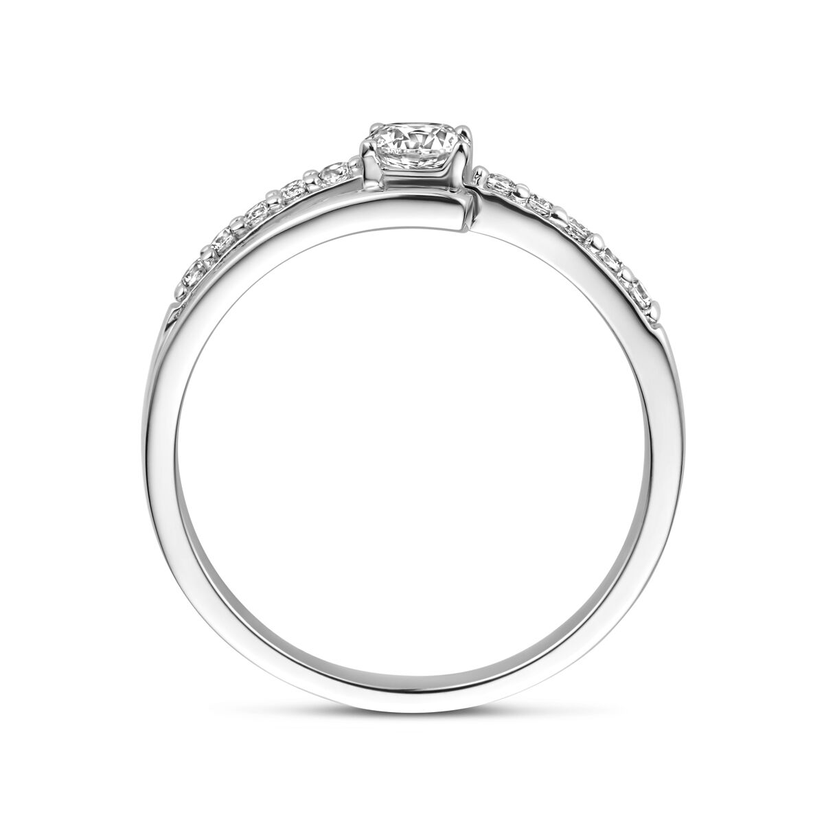 Ring zirkonia zilver