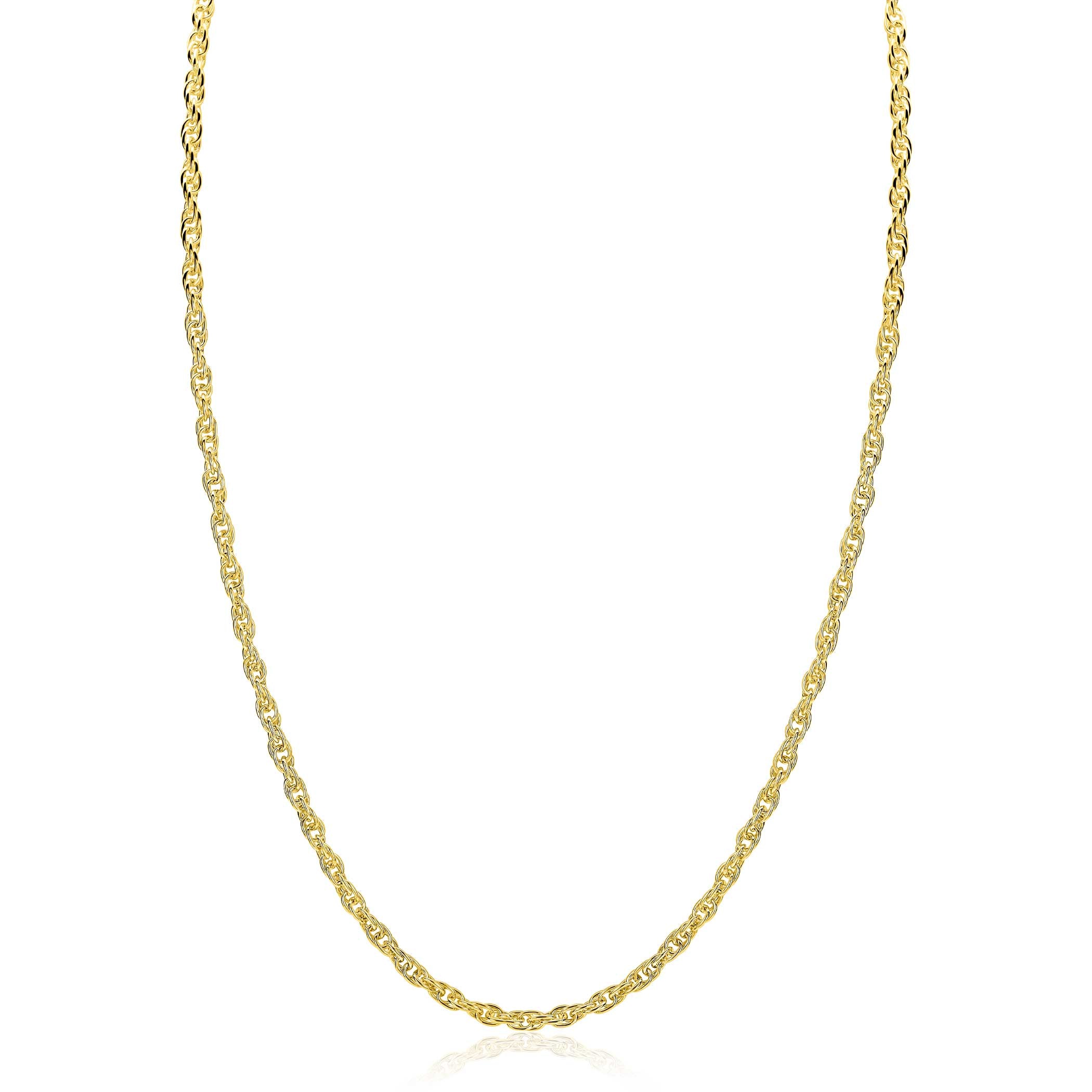 ZINZI Verguld Zilveren Ketting - ZIC2844G