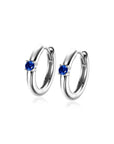 Zinzi oorringen SEPTEMBER zilver met geboortesteen blauw saffier zirkonia 13mm ZICRZ-SEP - PansiteNederland.nl