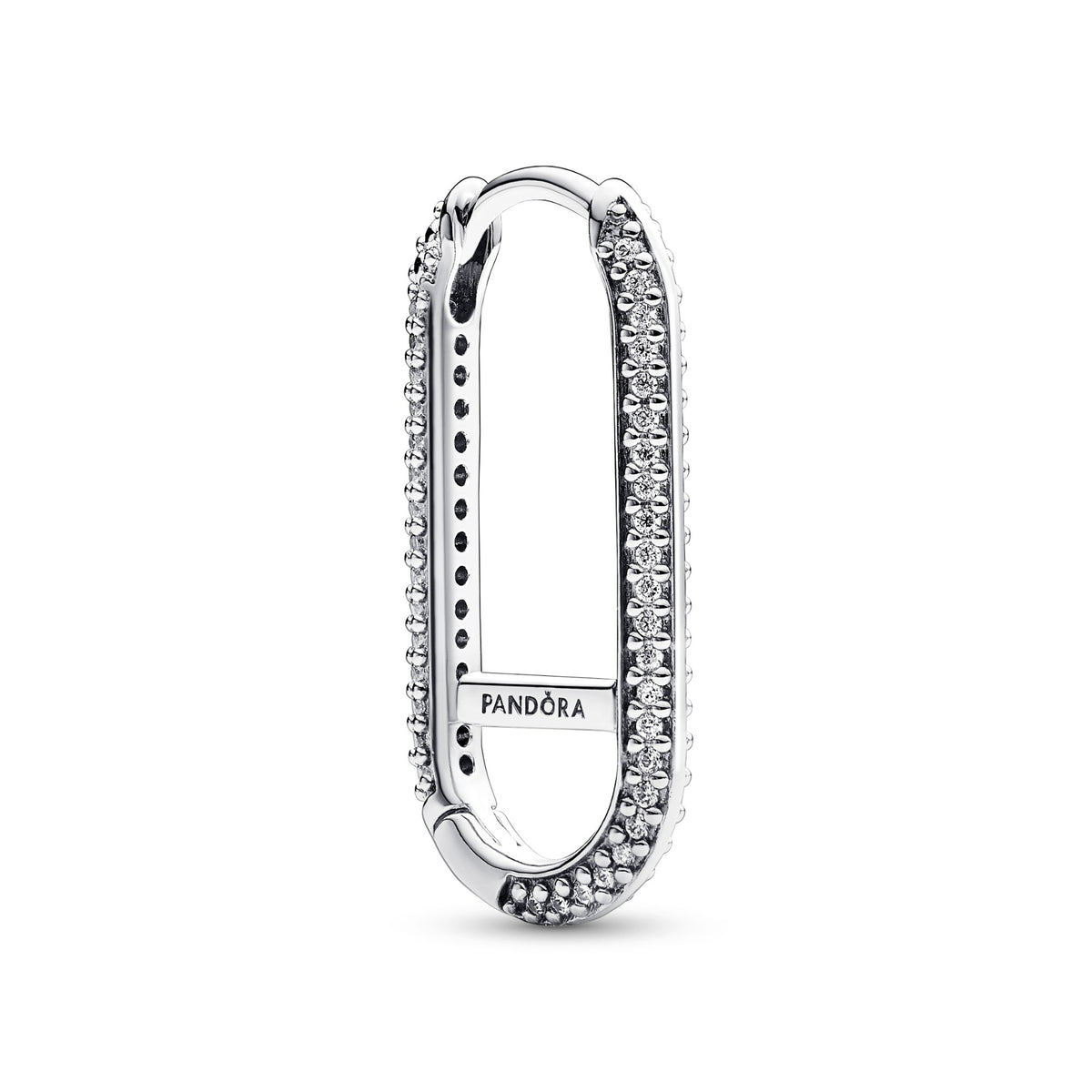 Pandora ME Uitgebreide Pavé Link Enkel Oorbellen zilver
