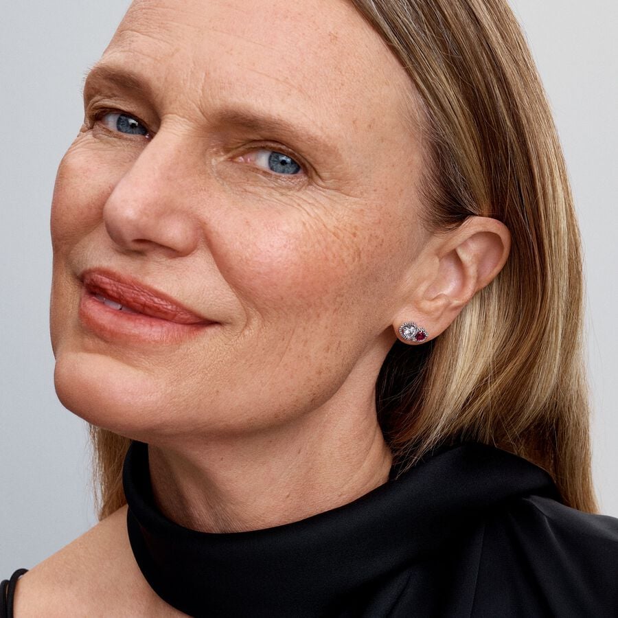 Pandora Halo Harten Oorknopjes 293633C01 - PansiteNederland.nl