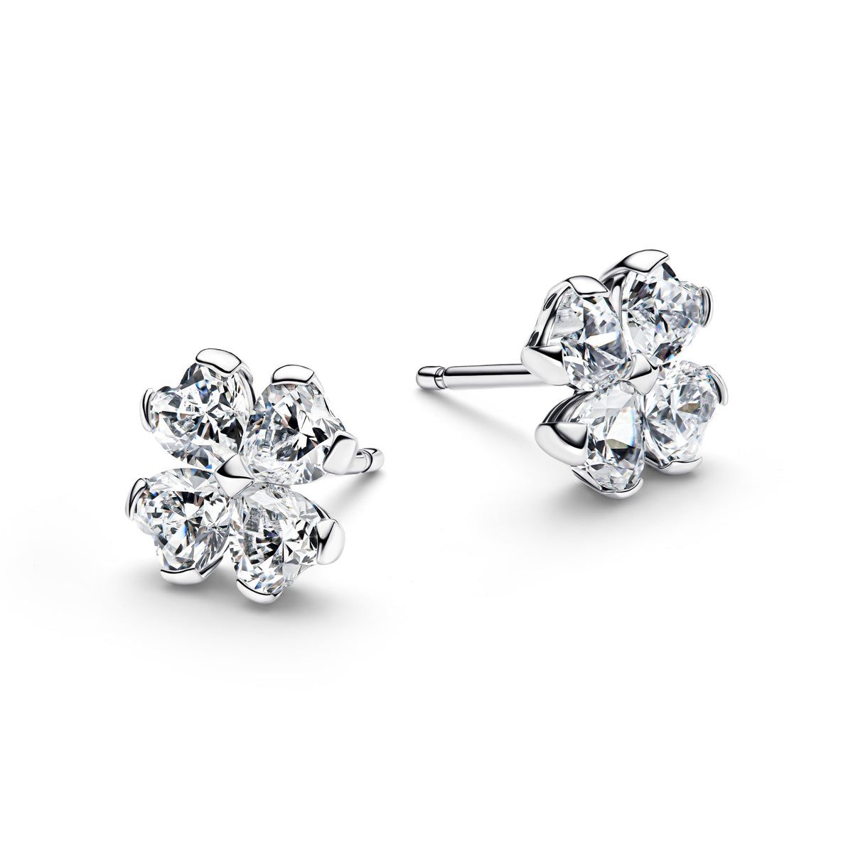 Pandora Sprankelende Klavertjevier Oorbellen zilver 294500C01