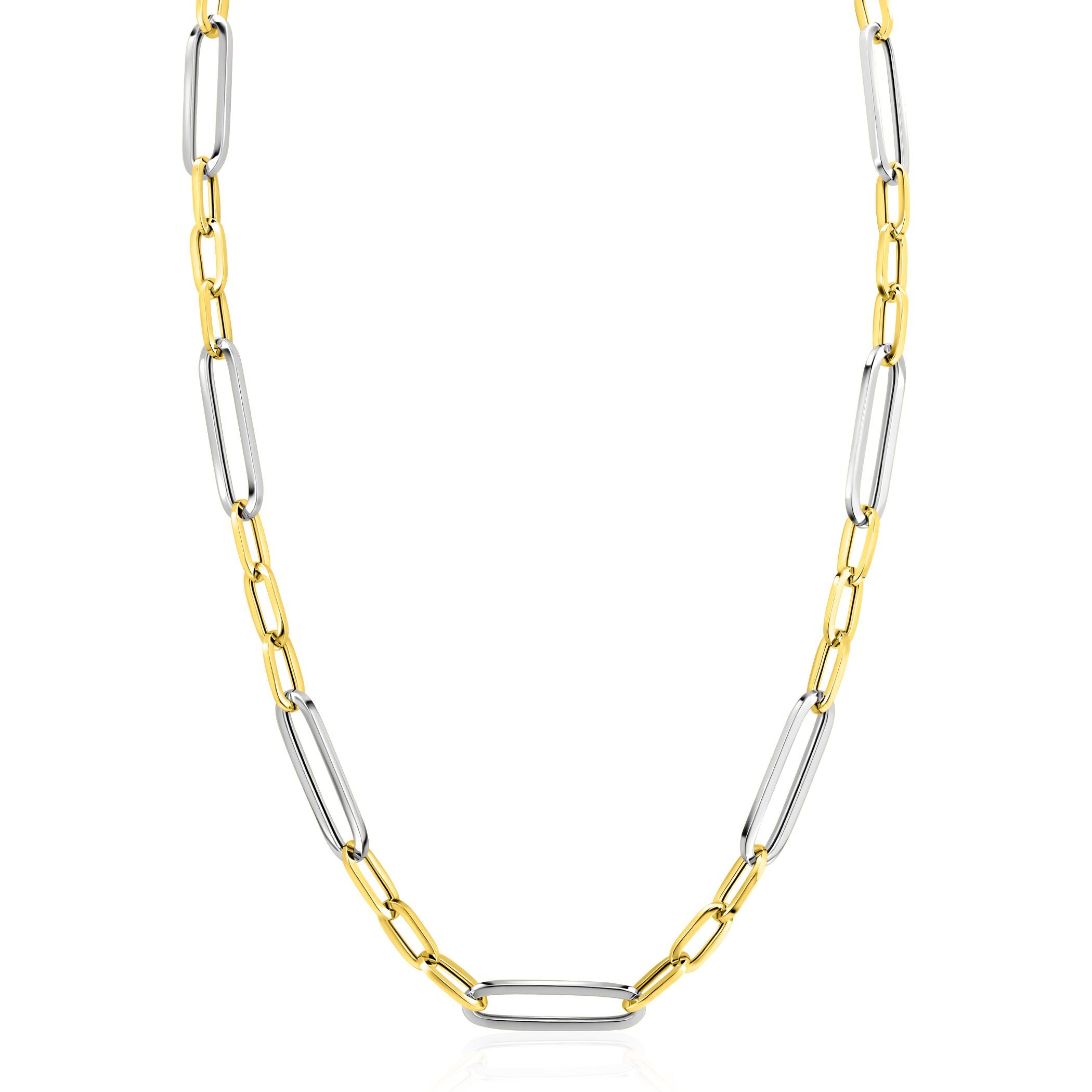 ZINZI Verguld Zilveren Ketting 45cm - ZIC2752