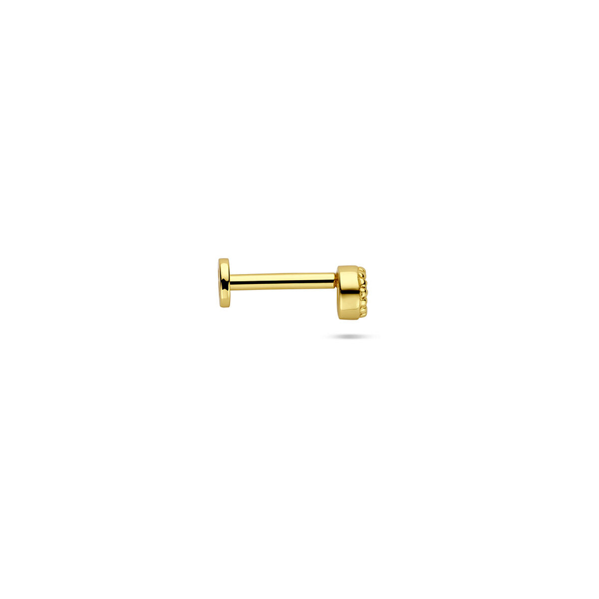 Fantasy Collection Flat back piercing rond zirkonia 3,3 mm 1 micron zilver verguld