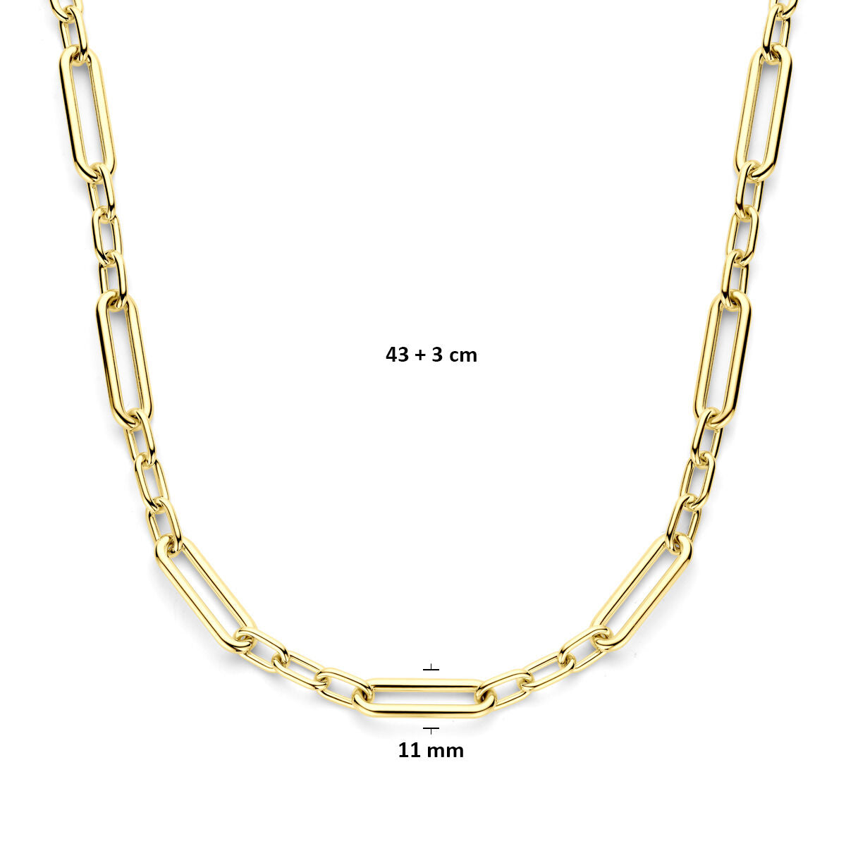 Fantasy Collection Collier 11 mm 43 + 3 cm 14K geelgoud