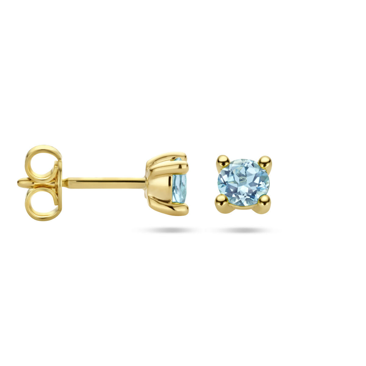 Fantasy Collection Oorbellen blauw topaas 14K geelgoud