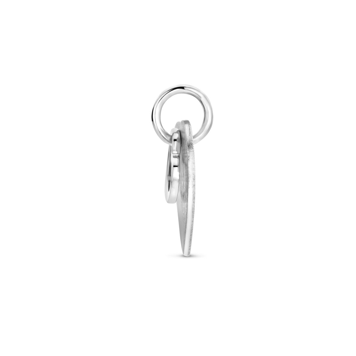 Fantasy Collection Graveerhanger hartje poli/mat 13 mm zilver