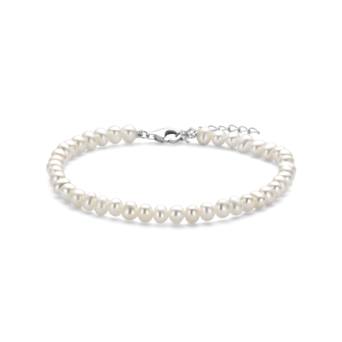 Fantasy Collection Armband parels 18 + 3 cm zilver