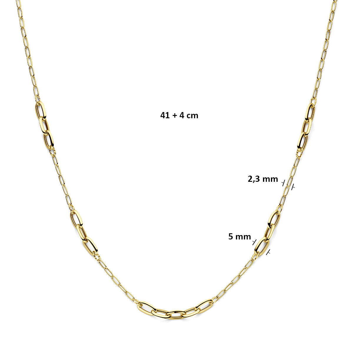 Collier 14K geelgoud 41 + 4 cm 5 mm