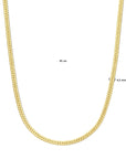 14K geelgoud collier gourmette 4,5 mm 45 cm 4029866 - PansiteNederland.nl