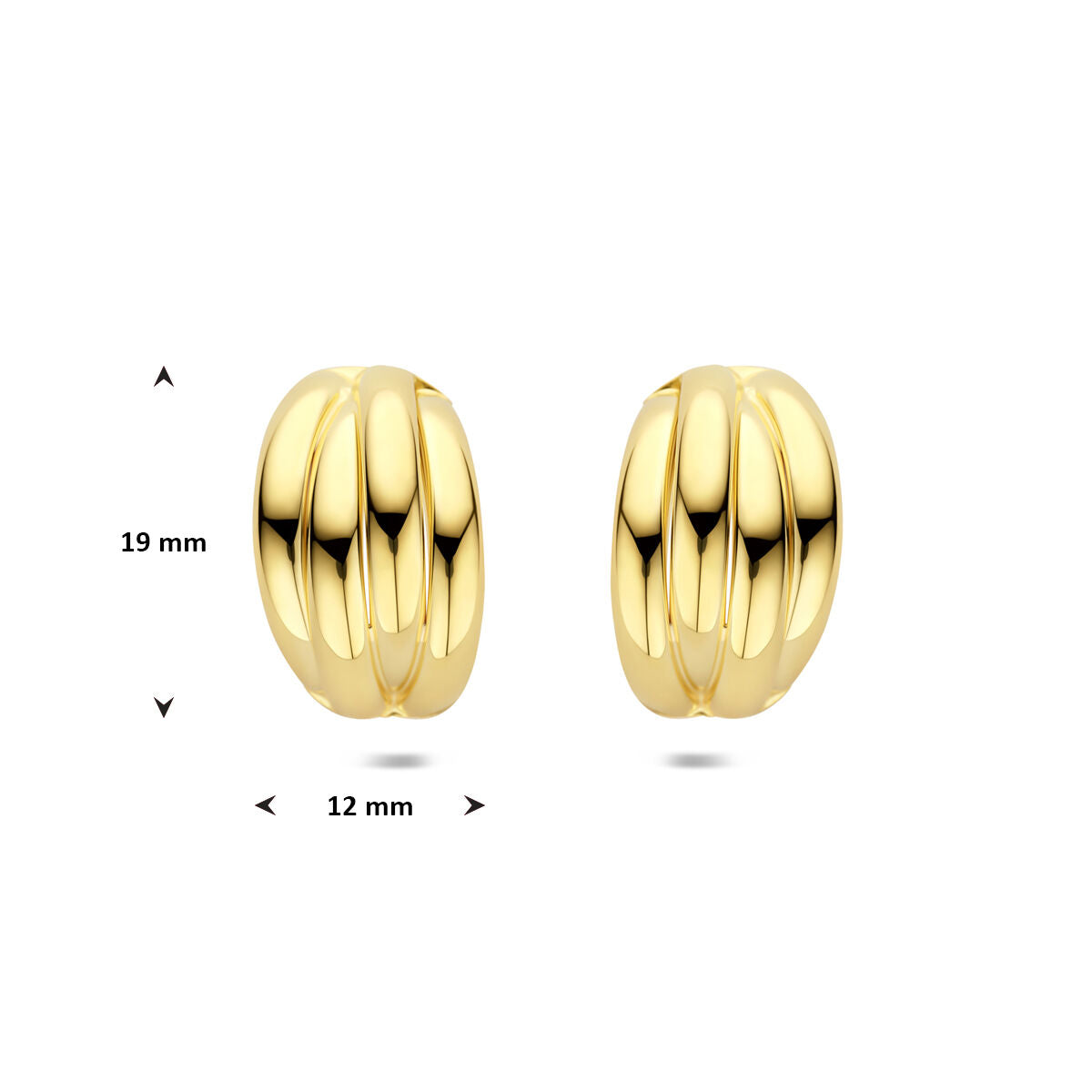 Fantasy Collection Oorbellen 19 mm 1 micron zilver verguld