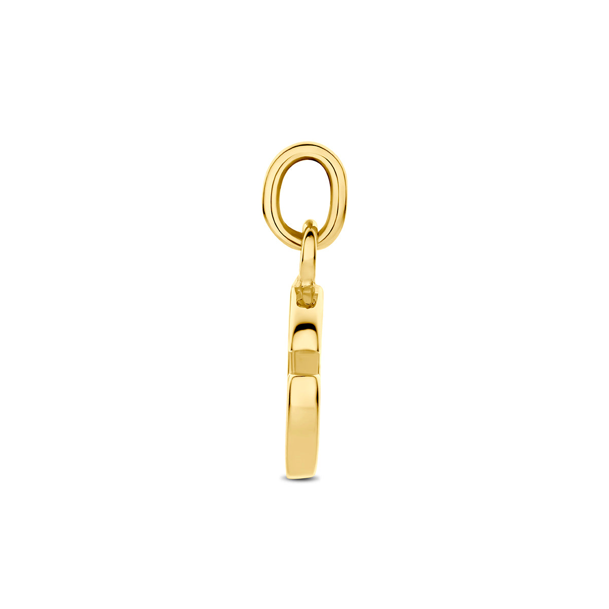 Hanger letter G zirkonia 11 mm 14K geelgoud #Letter_G
