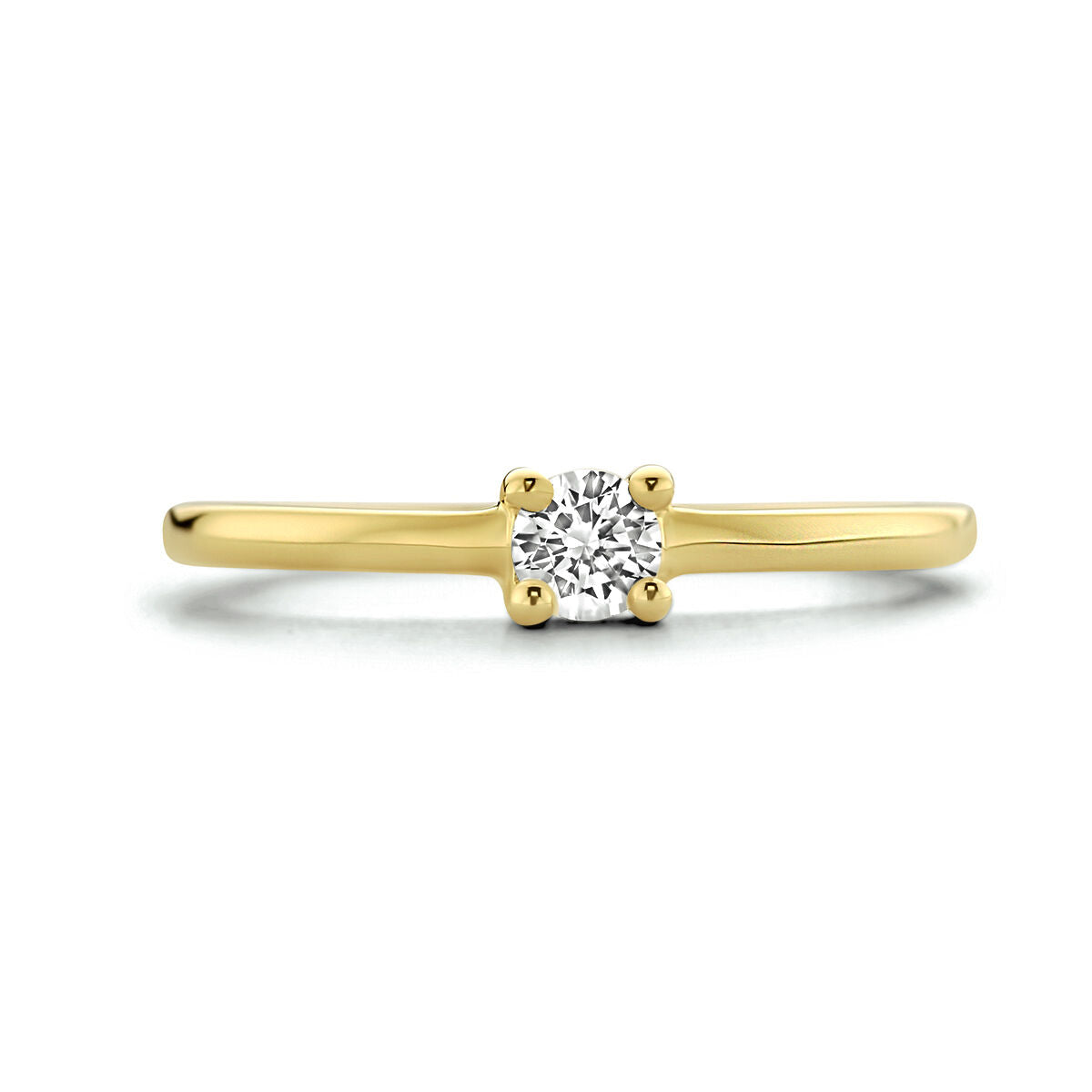 Ring zirkonia 14K geelgoud