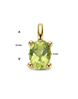 14K geelgoud hanger peridot 4026742